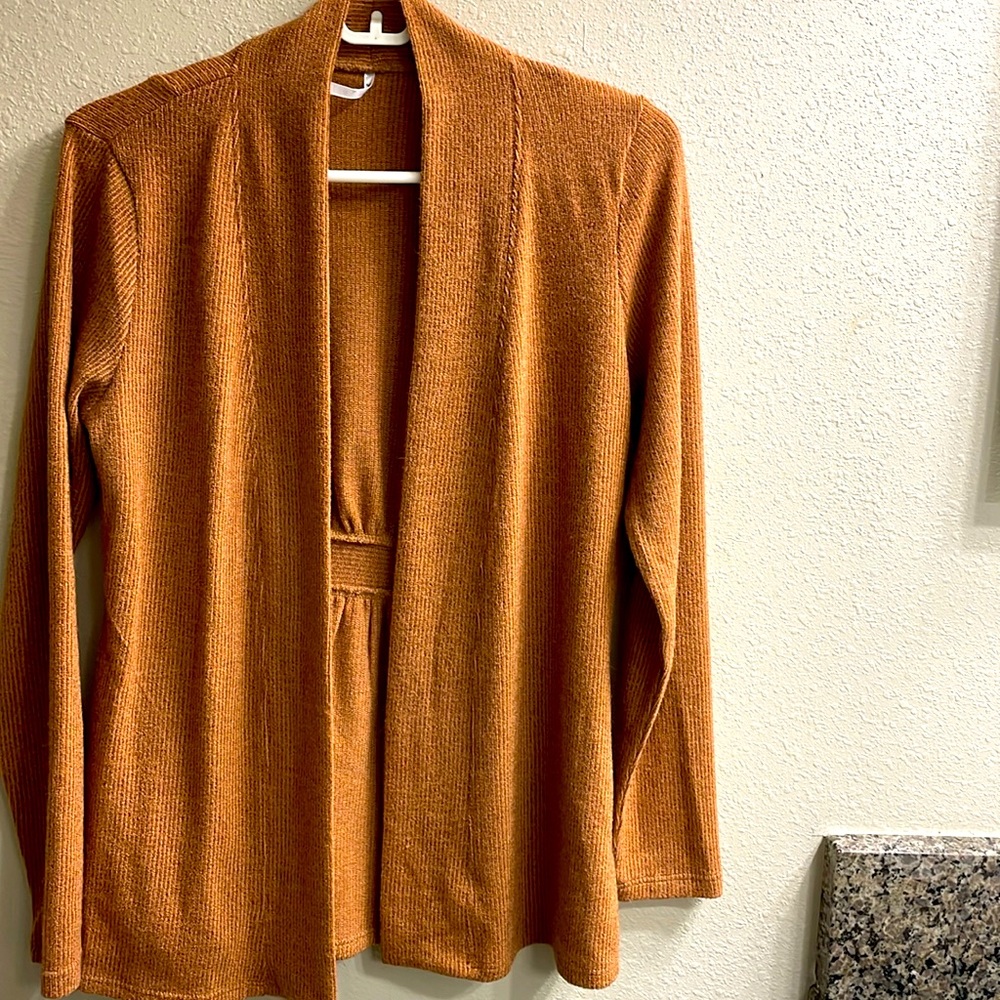 COPY - Third Malt ladies Petite Small long sleeved  shrug,mustard color preowne…